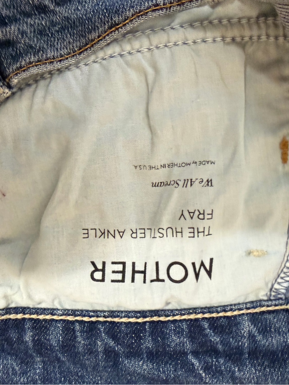 MOTHER Superior The Hustler Women’s Sz 33 High Rise Cropped Straight Jeans READ* - Picture 16 of 16